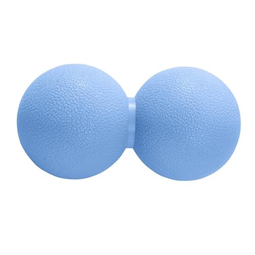 Double Lacrosse & Micro-Elastic Peanut Massage Ball - Myofascial Release Tool for Muscle, Back, Foot, and Physical Therapy, Mobility Roller for Acupressure and Relaxation (Blue) - color: Blue