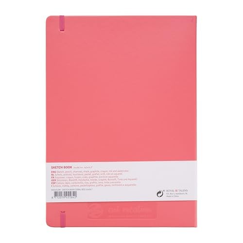 Talens Art Creation Sketchbook, Coral Red, 80 Sheets, 8.3 x 11.7 in - color: coral red, size: 21×30cm