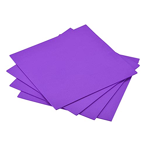uxcell Purple EVA Foam Sheets 10 x 10 Inch 3mm Thickness for Crafts DIY Projects, 4 Pcs - color: Purple