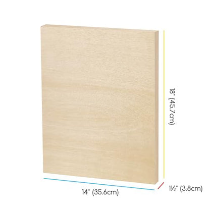 MEEDEN Unfinished Wood Canvas Board:14x18 Canvas Panel Pack of 2 | 1-1/2" Deep Wooden Panel Board, Blank Cradled Wood Art Board for Painting - Rectangle - size: 14x18/2 Pcs