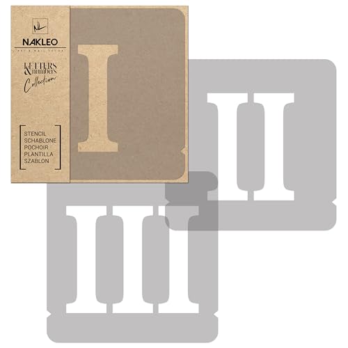 NAKLEO 12 Pcs Numbers and Symbols 2 Inch, Roman Plastic Stencils for Crafts Reusable, 12 Sheets for Painting, Template Art, Wall, Wood, Fabric - color: Roman, size: 2.0" x 2.0"