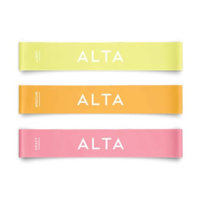 ALTA Mini Loop Bands for Exercise, Durable Latex, Small Resistance Bands - color: 3 Pack - Sunburst