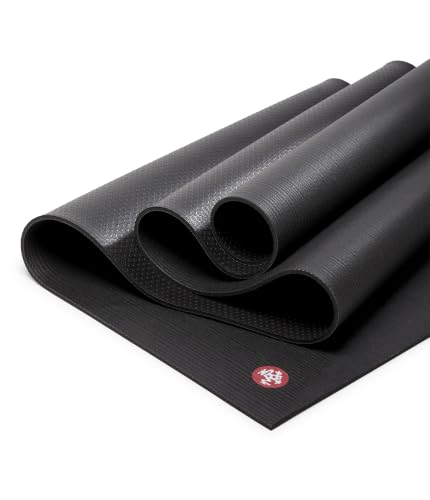 Manduka PRO Yoga Mat - 6mm | Lifetime Durability | Hygienic Construction | Premium Studio Quality | Teacher Approved - color: Black, size: 68" x 26"