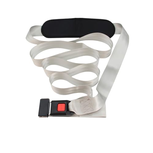 Mobilization Belt with Adjustable Thick Cushioning Pad – Ideal for Physical Therapy, Rehabilitation, Stretching & Mobility Training – Durable Traction Equipment for Therapists and Home Use (White) - color: White