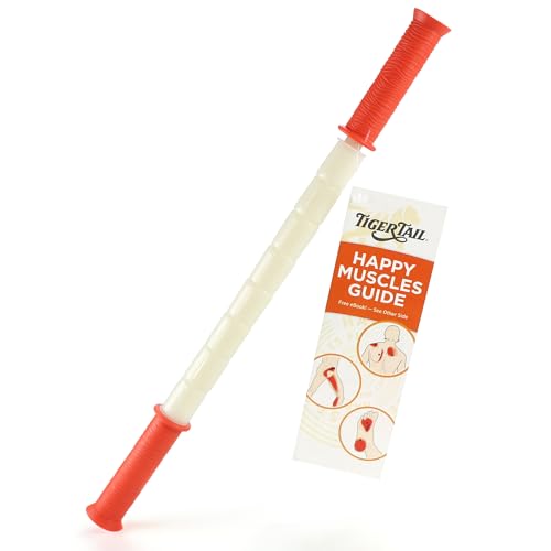 Tiger Tail The Stick - Bendy 18” Flexible Muscle Roller Stick for Myofascial Release & Trigger Points - Bendable Deep Tissue Massager for Legs, Back, Shoulders - Relieve Soreness & Improve Recovery - size: 18" Plus eBook Happy Muscles Guide