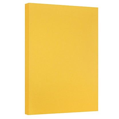 JAM PAPER Vellum Bristol 65lb Cardstock - 11 x 17 Ledger Size Coverstock - 147 gsm - Goldenrod - 50 Tabloid Sheets/Pack - color: Goldenrod, size: 11" x 17"