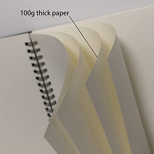 YUREE B5 Spiral Notebook/Spiral Journal Unruled, 100gsm Thick Blank Paper & Hard Kraft Cover, 65 Sheets (130 Pages), 3-Pack, 10.5" x 7.2", Brown - color: Brown