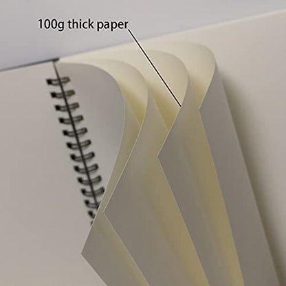 YUREE B5 Spiral Notebook/Spiral Journal Unruled, 100gsm Thick Blank Paper & Hard Kraft Cover, 65 Sheets (130 Pages), 3-Pack, 10.5" x 7.2", Brown - color: Brown