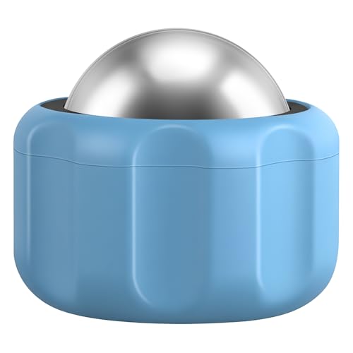 Cold Massage Roller Ball Ice Roller for Muscle Recovery-Blue | medical-grade stainless steel,Cooling Cold Therapy Roller,Deep Tissue, Pain Relief,Supports Cold, Heat, or Essential Oil Use - color: Blue