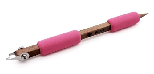 The Original DiamondCore Tools FP11 Fine Point Ledge V-Tip Carving Tool for Pottery, Clay Carving, Sgraffito and Ceramic Surface Design - color: FP11