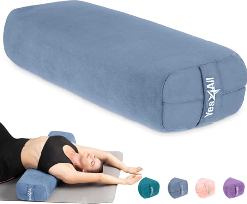 Yes4All Triple-Layer Sponge Yoga Bolster for Restorative Yoga & Meditation – Supportive Pillow for Balance & Pose Adjustments