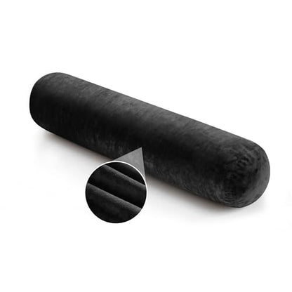 SyMax 7.8"x60" Body Pillow for Queen Bed, Bolster w/Removable Polyester Cover, Headboard Gap Filler Pillow, Black - color: Black, size: 60.2 inch