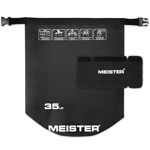 Meister BEAST Portable Sand Kettlebell - Soft Sandbag Weight - 35lb / 15.9kg - Black