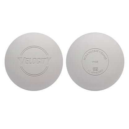 Velocity Lacrosse Balls - Practice Balls, Official NFHS, SEI, and College Approved Size - Meets NOCSAE Standard - Approved Competition Colors - Case of 60 & 120 with Ball Bag - color: White, size: 60 Balls + Bag, style: Practice Ball