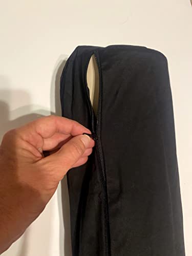 Therapist’s Choice® Bolster Cover with Zipper Closure, Soft & Durable, Size: 6" x 27" (Cover Only, Bolster Not Included) (Black Polyester) - color: Black Polyester