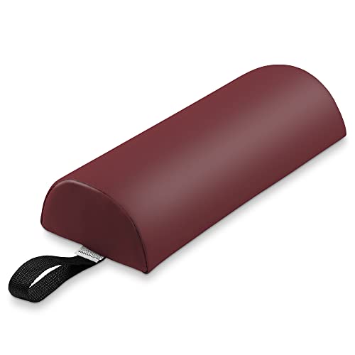 Saloniture Half Round Neck Massage Table Bolster Pillow Pad - 13 x 6 x 3 Inch - Burgundy - color: Burgundy