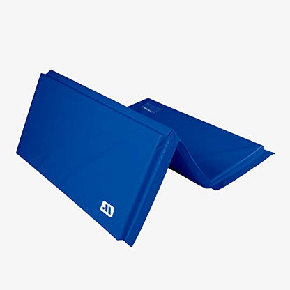 We Sell Mats Gymnastics Mat, Folding Tumbling Mat, Portable with Hook & Loop Fasteners - color: Blue, size: 4 ft x 6 ft x 1.5 in