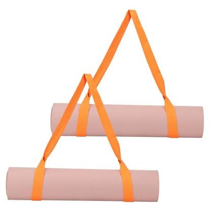 Yoga Mat Straps for Carrying, Adjustable Exercise Mat Sling Holder Multi Purpose Mats Carrier - color: Orange