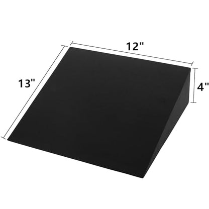 DEAYOU 2 Pack Yoga Foam Wedge, 13" EVA Foam Calf Stretch Slant Board for Lower Leg Strength Improve, Squat Wedge Incline Block for Workout, Exercise, Knee Pad, Back Support, Footrest Cushion (Black)