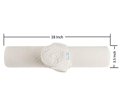 Comfort Memory Foam Neck Roll and Cervical Bolster Round Pillow with Removable Washable Soft Cover for Spine and Neck Back Lumbar Leg Vertebra Support (18x3.5 inch Pillow) - size: 18"x3.5" Pillow