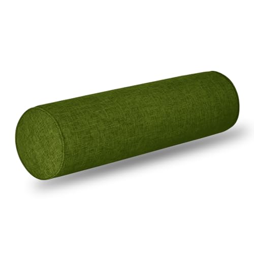 Durable Neck Cervical Pillowcases, Throw Pillow Cover– Perfect for Memory Foam Neck Roll Pillows&Neck Roll Pillow, Easy to Wash & Matches Your Sofa/Bed (Olive-Yellow, 6x24) - color: Olive-yellow, size: 6x24