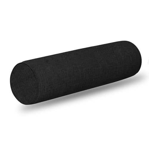 Durable Neck Cervical Pillowcases, Throw Pillow Cover– Perfect for Memory Foam Neck Roll Pillows&Neck Roll Pillow, Easy to Wash & Matches Your Sofa/Bed (Dark Grey, 6x24) - color: Dark Grey, size: 6x24