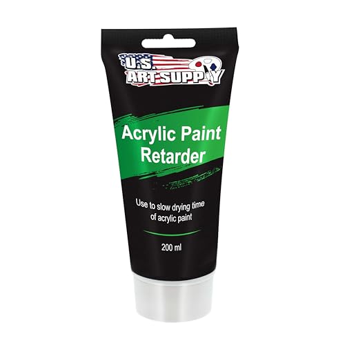 U.S. Art Supply Acrylic Paint Retarder Medium, 200ml Tube (6.7 Ounces) | Acrylic Retarder Provides Longer Painting Time