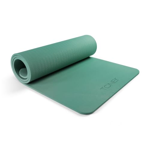 TONE Fitness Hanging Yoga Mat, Pilates Mat, Exercise Mat for Home Workouts with Carry Strap | V Pattern | Multiple Colors - color: Teal