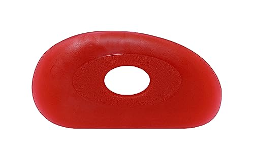 Creative Hobbies Red Soft Silicone Pottery - Pack of 2 | Ultra-Soft Ceramic Sculpting Tool for Smooth Finishing and Removing Finger Marks | Essential Tool for Potters (Shape 0) - color: Shape 0