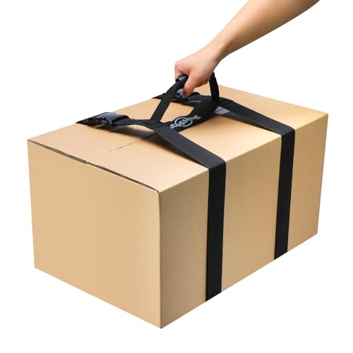 Carrying Strap with Handle, Handheld Belt for Safely Moving and Lifting Heavy Boxes, Adjustable Belt, H-Shaped Style Carry Straps, Suitable for Cylinder, Camping Mat(61 inch) - size: 61 inch (H-shaped)