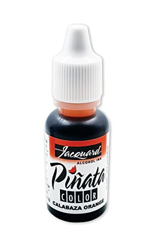 Jacquard Pinata Alcohol Ink - Calabaza Orange - Professional and Versatile Ink that Produces Color Saturated and Acid-Free Results - 1/2 Fluid Ounce - Made in The USA - color: Calabaza Orange, size: 1/2 fl oz