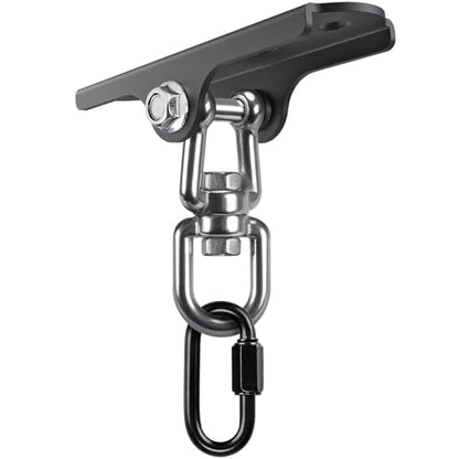 BeneLabel Swing Hanger 360° Swivel Swing Ceiling Mount 1000 LBS Capacity Hanging Chairs Hanger Punching Bag Mount Swing Hardware for Hammock Chair, Porch Swings, Aerial Silks, Gymnast Ring, Heavy Bag - color: 360° Swivel Dual U-ring Swing Hanger ( 1 Pack