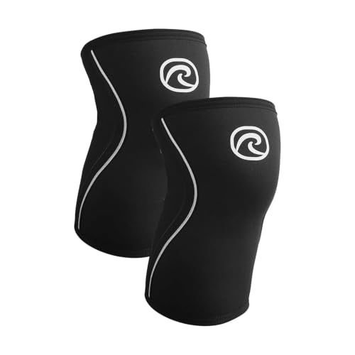Rehband 5mm Knee Sleeves for Functional Training, Cross-Training & Powerlifting, Weightlifting Knee Support made of Neoprene, Unisex, Colour:Black - 1 Pair, Size:Small - color: Black - 1 Pair, size: Small