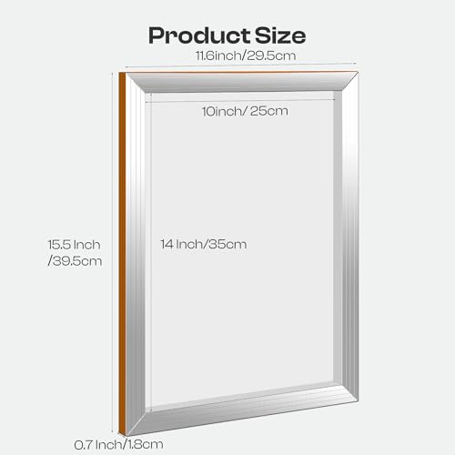 Caydo 4 Piece Silk Screen Printing Frames, 10 x 14 Inch Aluminum Screen Printing Screens with 110 White Mesh for Printing Lovers - size: 10 x 14 Inch, style: 110 Mesh