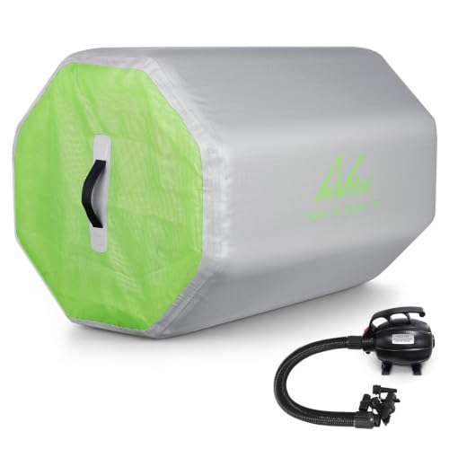 Inflatable Octagon Mat Gymnastic Tumble Equipment Air Barrel Trainer - color: Gray, size: 35.4'' L x 24'' D