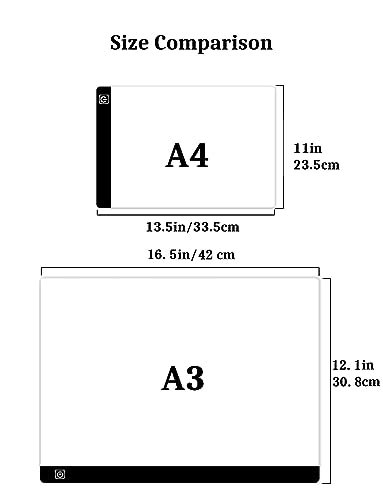 Ratukall A3 LED Light Pad for Diamond Painting, USB Powered Light Board Kit | Adjustable Brightness Light Box for Tracing with Diamond Art Accessories & Tools, Includes Storage Case, Drill Pens & Stand - style: 02-A3 Light Pad Kit