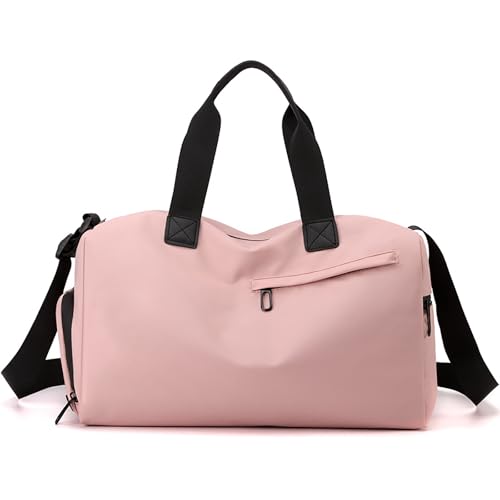 Handbag for Women Yoga Bag Large Capacity Yoga Pad Buckle with Shoe Compartment Water Bottle Sports Gym Bag Travel - color: B03-1 Pink