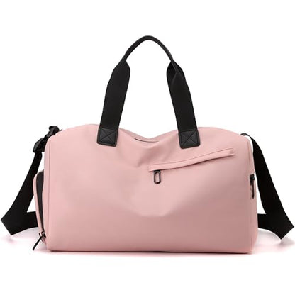 Handbag for Women Yoga Bag Large Capacity Yoga Pad Buckle with Shoe Compartment Water Bottle Sports Gym Bag Travel - color: B03-1 Pink