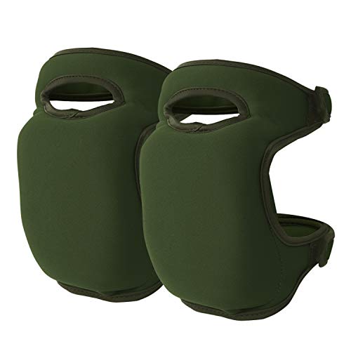 2 Pack Gardening Knee Pads Soft Comfort Kneeler Knee Protective Cushions Ultra Thick Memory Foam Anti-slip Adjustable Knee Braces Kneepads for Gardener Cleaning Kneeling Scrubbing Floors Work Pruning (Army Green) - color: Army Green