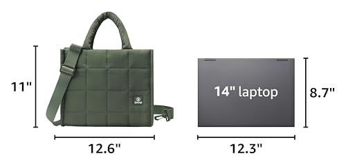 Quilted Crossbody Bags for Women,Puffer Weekender Overnight Bag,Purse Handbag Organizer,Small Tote Bags Shoulder Bag - color: Green