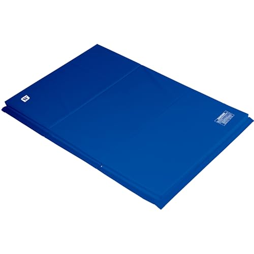 We Sell Mats Gymnastics Mat, Folding Tumbling Mat, Portable with Hook & Loop Fasteners - color: Blue, size: 4 ft x 6 ft x 1.5 in
