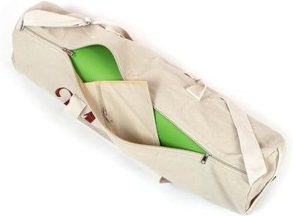 KNK Yoga Mat Bag, Cotton Canvas Carrier with Adjustable Strap