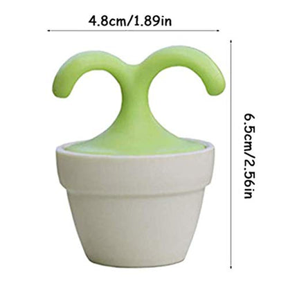 VUFVOID 2PCS Handheld Body Massager Mini Potted Plant Shaped Roller Ball Bead Relaxation Neck Foot Face Pot Desk Decor Massage Cooling for Neck (Green with White)