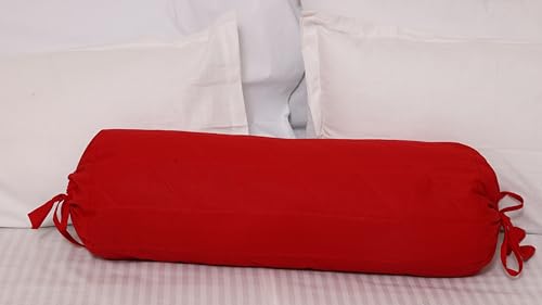 Saffron Bolster Removable Cover Cotton (Burgundy, 6" x 24"(15 cm x 60 cm)) - size: 6" x 24"(15 cm x 60 cm)