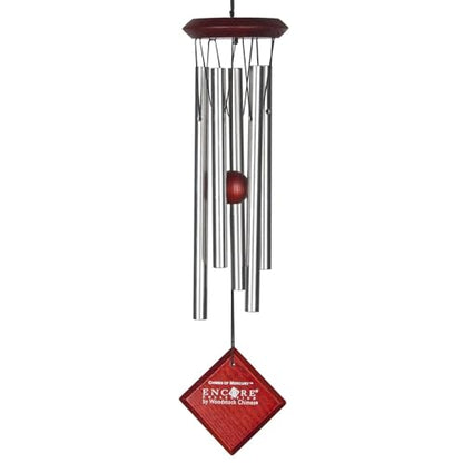 Woodstock Chimes Encore Collection, Chimes of Mercury, 14'' Silver Mercury Wind Chimes for Outdoor, Patio, Home or Garden Décor (DCS14)