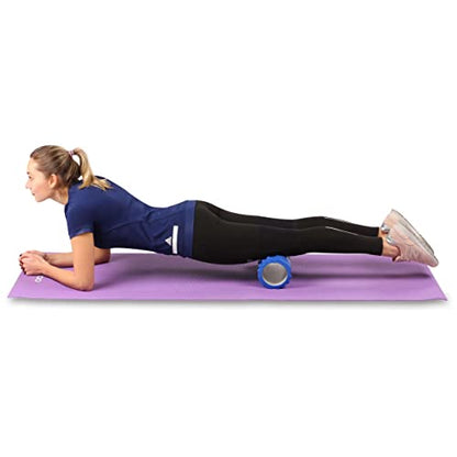DRUNA Foam Roller for Muscle Massage, Pilates & Yoga 13"x5.5" Medium Firm PVC Foam Roller for Deep Tissue Massage, Recovery & Flexibility (Blue)