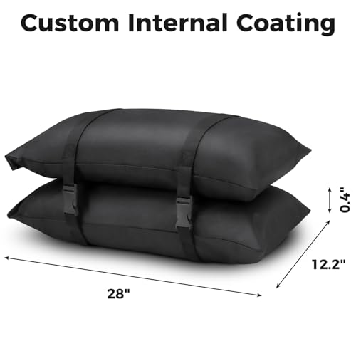 100 LBS Sand Bags for Weight (2-Pack), Umbrella Base Weight Sandbags | Heavy Duty Fillable Sandbags (Sand Not Included) for Trampoline, Poolside, Cantilever Umbrella Stands, Garden & Backyard - size: 2 X 50 LBS