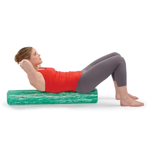 OPTP PRO-ROLLER Standard Density Foam Roller – Round, Green, 36" x 6" | Durable, standard density foam roller for back massage, deep tissue foam roller exercises, stretching, fitness, yoga, Pilates - style: Green, 36" x 6", Standard Density