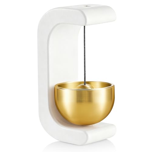 Zonon 1 Pcs Magnetic Wooden Doorbell Chime, White | Shopkeepers Bell, C Shape Doorbell Decoration Wind Chime, Door Opening, Home Store Office Cafe Pet Housewarming Gift - color: White