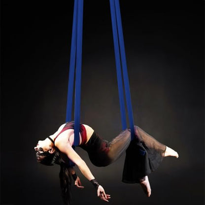 6.6ft 2m Aerial Loops Aerial Straps Ropes Aerial Acrobatics Body Loop Trapeze Circus Apparatuses Equipment Yoga Straps 1 pairs - color: Dark Blue